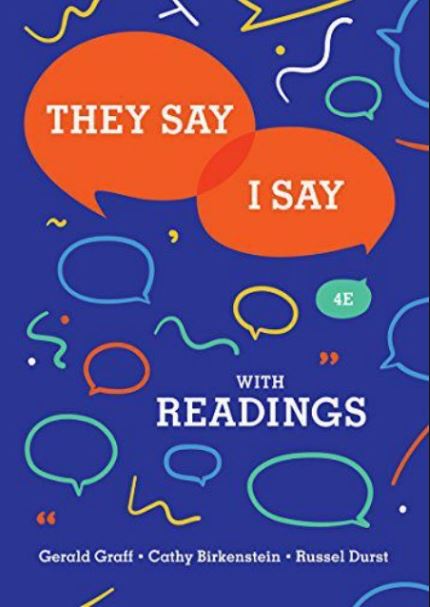 They Say I Say by Gerald Graff and Cathy Birkenstein pdf free download ...