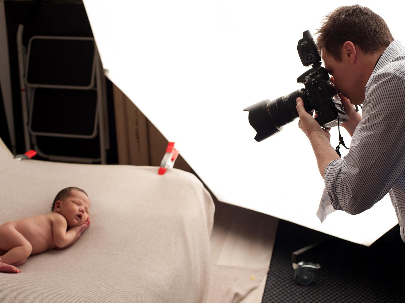 Stunning Softbox Artificial Lighting For Newborn Baby Pics image