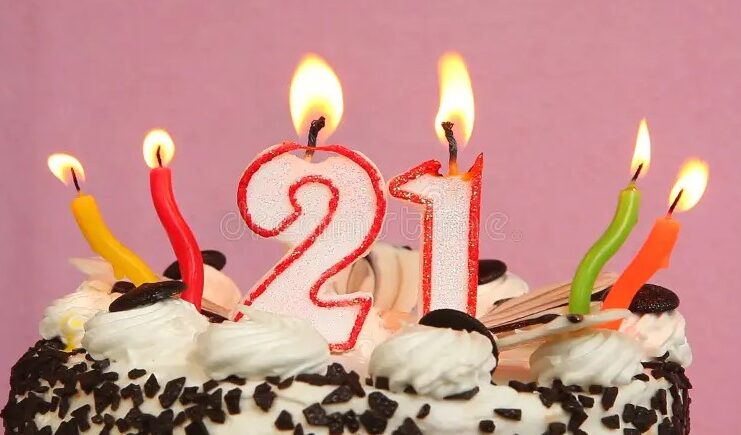 Birthday cake for 21st birthday