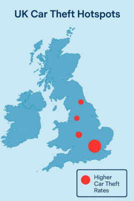 UK car theft hotspots