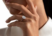 Girl wearing a diamond ring