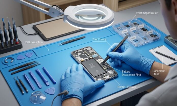 phone repair station