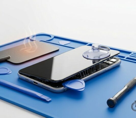 phone being picked appart using various tools